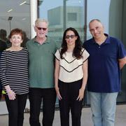 From left to right: Prof. Yoav Benjamini, Prof. Karen Avraham, Judith Colton, Stewart Colton, Dr. Gali Lerman and Prof. Uri Nevo (photo: Chen Galili)